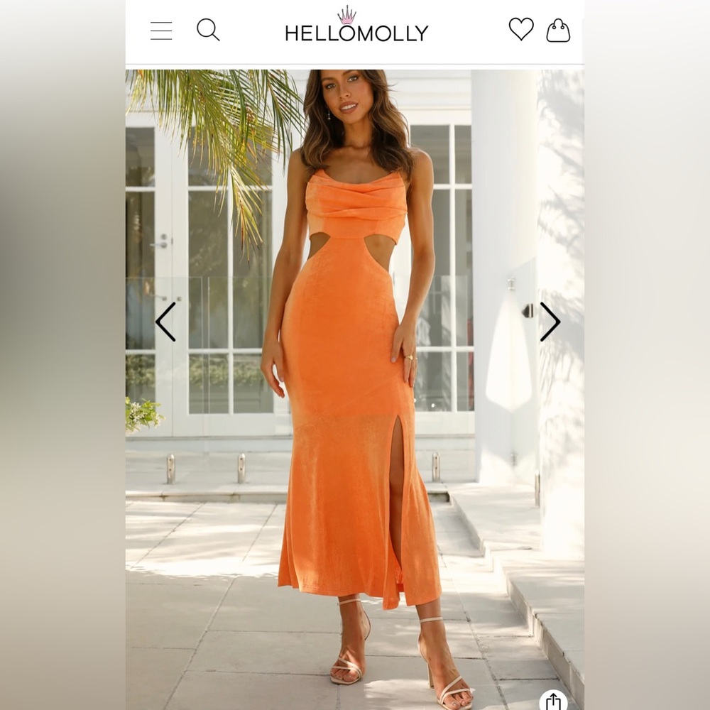 Tangerine dress from Hello Molly. Size US small (8 in AU). Brand new!